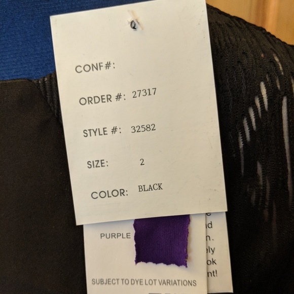 Xtreme Black Long Sleeve Gown w/Illusion Lace - Picture 4 of 4